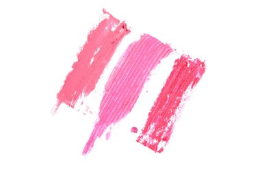 Smear ve ruj veya akrilik boya beyaz izole doku