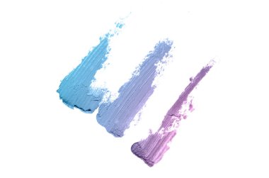 Smear ve ruj veya akrilik boya beyaz izole doku