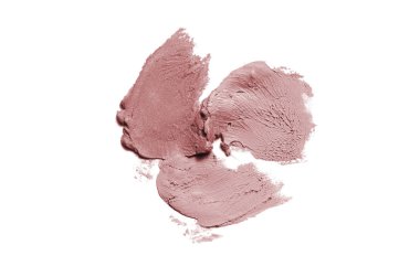 Smear ve ruj veya akrilik boya beyaz izole doku