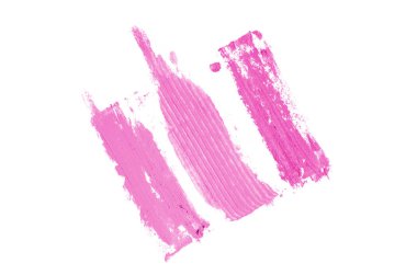 Smear ve ruj veya akrilik boya beyaz izole doku