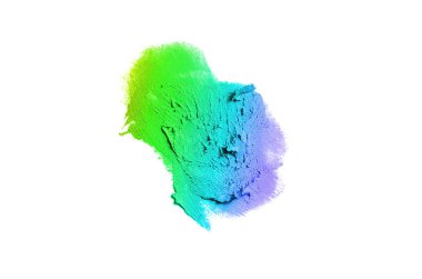 Smear ve ruj veya akrilik boya beyaz izole doku