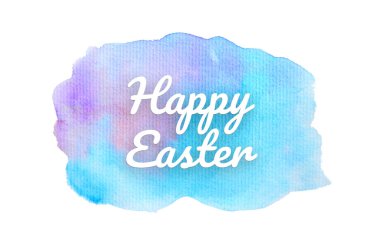 Kova boyası sıvı bir sıçrama ile soyut suluboya arka plan görüntüsü. Soğuk tonları. Mutlu paskalya