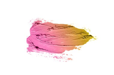 Smear ve ruj veya akrilik boya beyaz izole doku