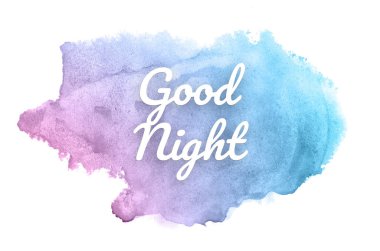 Kova boyası sıvı bir sıçrama ile soyut suluboya arka plan görüntüsü. Pembe ve mavi pastel tonları. İyi geceler