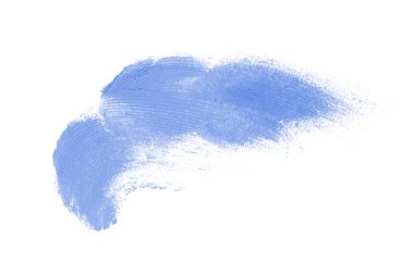 Smear ve ruj veya akrilik boya beyaz izole doku