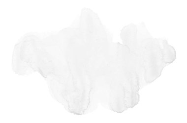 Beyaz üzerine izole edilmiş, sıvı bir kova boyası ile soyut suluboya arka plan görüntüsü. Siyah beyaz tonları