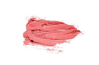 Smear ve ruj veya akrilik boya beyaz izole doku