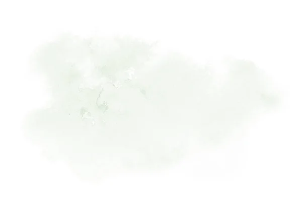 Абстрактное акварельное фоновое изображение с жидкими брызгами акварельной краски, выделенной на белом. Темно-зеленые тона — стоковое фото