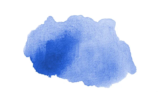 Absztrakt akvarell háttérkép egy folyékony fröccs a Aquarelle festék, elszigetelt fehér. Kék árnyalatai — Stock Fotó
