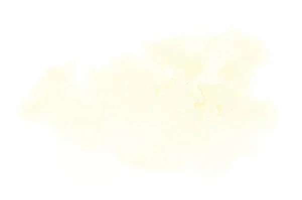 Abstrakt bakgrunnsbilde av akvarellmaling, isolert på hvitt. Gule toner – stockfoto