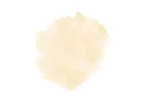 Абстрактное акварельное фоновое изображение с жидкими брызгами акварельной краски, выделенной на белом. Оранжевые тона — стоковое фото
