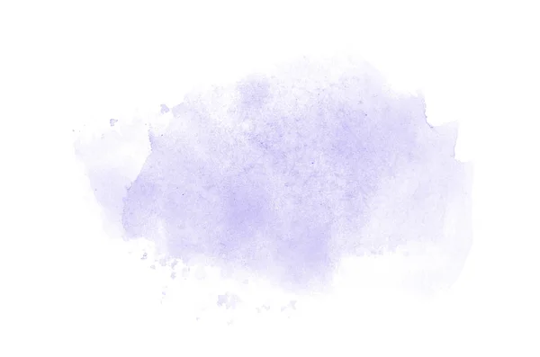 Abstract watercolor background image with a liquid splatter of aquarelle paint, isolated on white. Violet tones — Stock Photo, Image