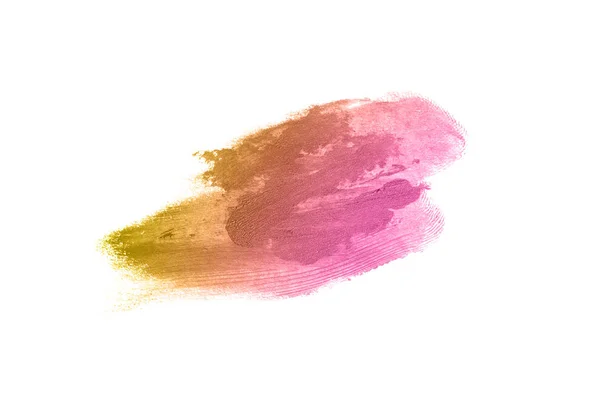 Abstrich und Textur von Lippenstift oder Acrylfarbe isoliert auf Weiß — Stockfoto