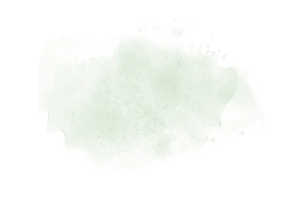 Αφηρημένη εικόνα φόντου υδατογραφίσματος με υγρή διασπορά χρώματος Aquarelle, απομονωμένη σε λευκό. Σκούρες πράσινες αποχρώσεις — Φωτογραφία Αρχείου