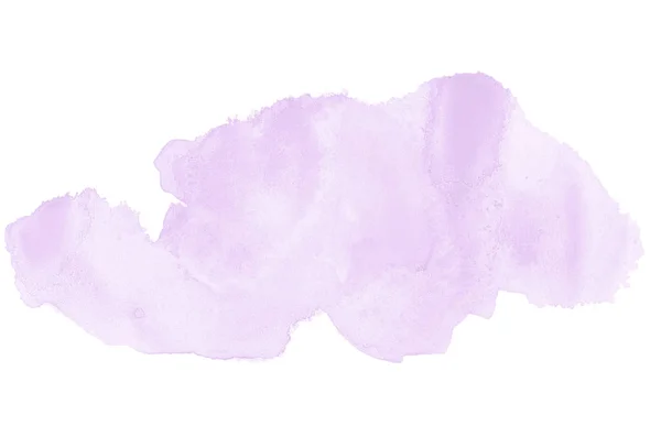 Abstraktes Aquarell-Hintergrundbild mit einem flüssigen Spritzer Aquarellfarbe, isoliert auf Weiß. violette Töne — Stockfoto