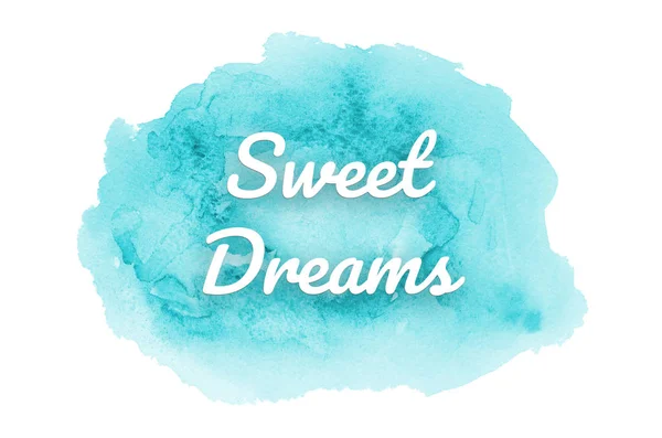 Abstraktes Aquarell-Hintergrundbild mit einem flüssigen Spritzer Aquarellfarbe. hellblaue Töne. Süße Träume — Stockfoto
