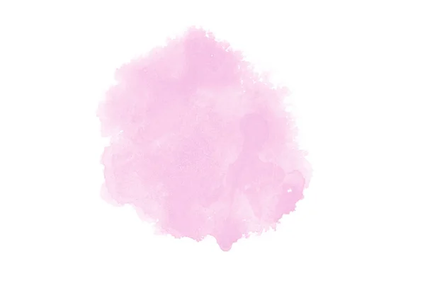 Absztrakt akvarell háttérkép egy folyékony fröccs a Aquarelle festék, elszigetelt fehér. Rózsaszín tónusok — Stock Fotó