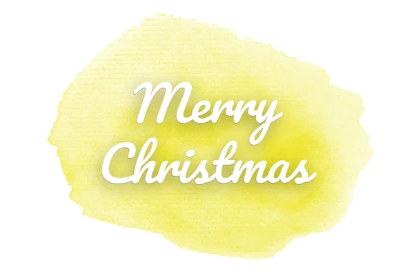 Imagem de fundo aquarela abstrata com um respingo líquido de tinta aquarelle. Tons amarelos. Feliz Natal! — Fotografia de Stock