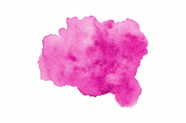 Αφηρημένη εικόνα φόντου υδατογραφίσματος με υγρή διασπορά χρώματος Aquarelle, απομονωμένη σε λευκό. Ροζ αποχρώσεις — Φωτογραφία Αρχείου