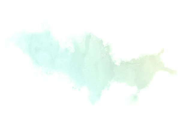 Image abstraite de fond aquarelle avec une éclaboussure liquide de peinture aquarelle, isolée sur du blanc. — Photo