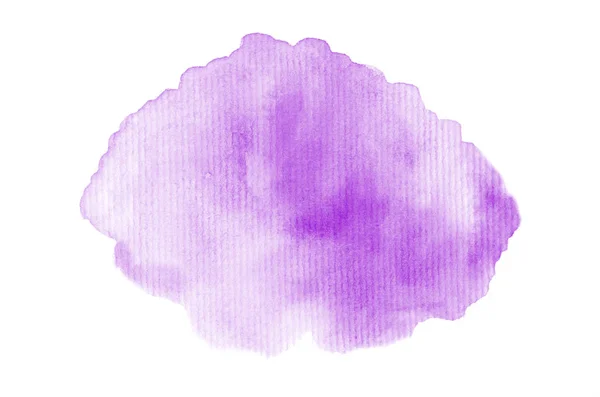 Imagen de fondo de acuarela abstracta con una salpicadura líquida de pintura acuarela, aislada en blanco. Tonos morados — Foto de Stock