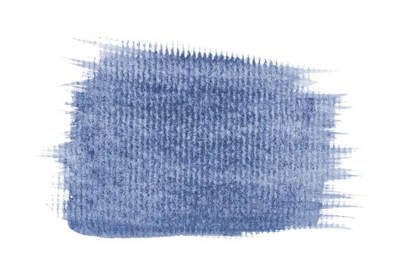Imagen de fondo de acuarela abstracta con una salpicadura líquida de pintura acuarela, aislada en blanco. Tonos azul oscuro —  Fotos de Stock