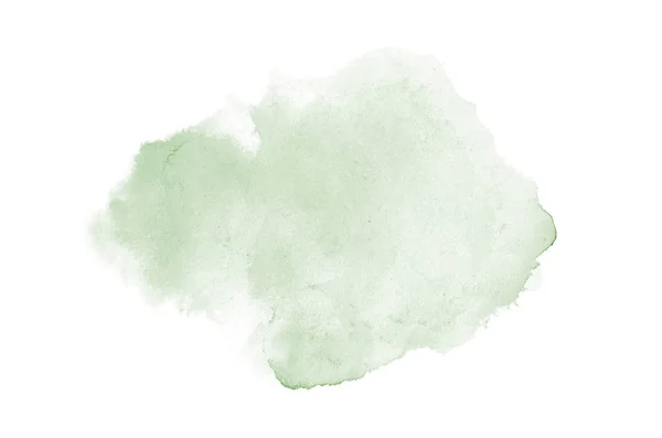 Abstrakcja akwarela obraz tła z ciekłym bryzg farby Aquarelle, izolowane na białym tle. Ciemnozielone odcienie — Zdjęcie stockowe
