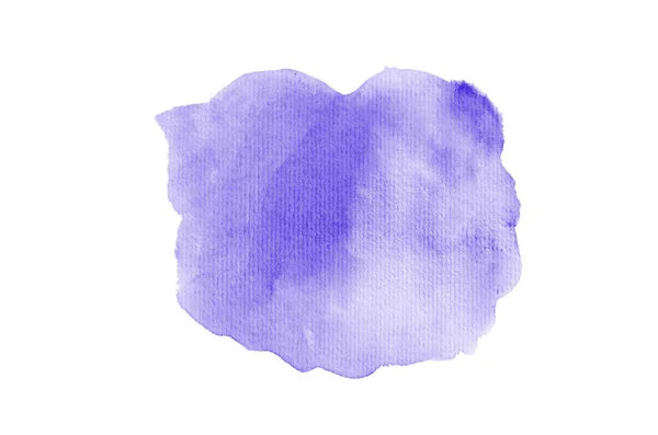 Image abstraite de fond aquarelle avec une éclaboussure liquide de peinture aquarelle, isolée sur blanc. Des tons violets — Photo