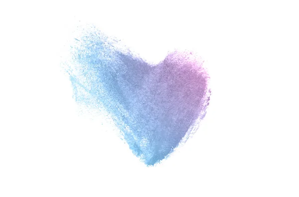 Liquid Lipstick Heart Shape Smudge Isolated White Background Lip Gloss — Stock Photo, Image