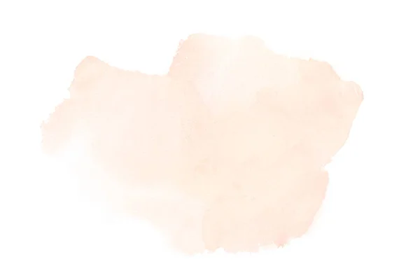 Imagen de fondo de acuarela abstracta con una salpicadura líquida de pintura acuarela, aislada en blanco. Tonos naranja — Foto de Stock