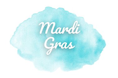 Kova boyası sıvı bir sıçrama ile soyut suluboya arka plan görüntüsü. Açık mavi tonları. Mardi gras