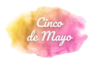 Kova boyası sıvı bir sıçrama ile soyut suluboya arka plan görüntüsü. Pembe ve sarı tonları. Cinco de mayonez