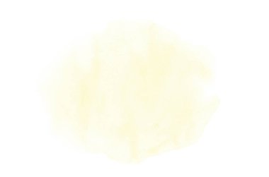 Beyaz üzerine izole edilmiş, sıvı bir kova boyası ile soyut suluboya arka plan görüntüsü. Sarı tonları