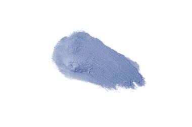 Smear ve ruj veya akrilik boya beyaz arka plan üzerinde izole doku. Koyu mavi renk