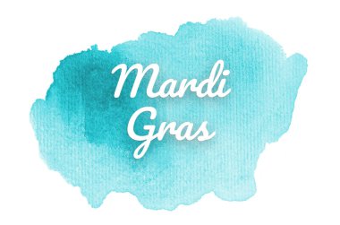 Kova boyası sıvı bir sıçrama ile soyut suluboya arka plan görüntüsü. Açık mavi tonları. Mardi gras