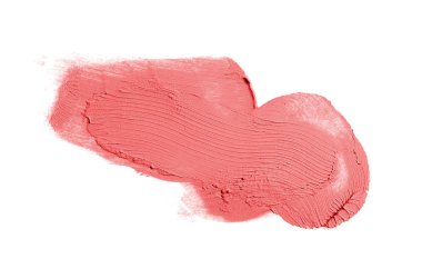 Smear ve ruj veya akrilik boya beyaz izole doku