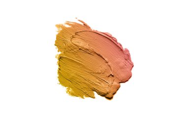 Smear ve ruj veya akrilik boya beyaz izole doku