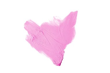 Smear ve ruj veya akrilik boya beyaz izole doku