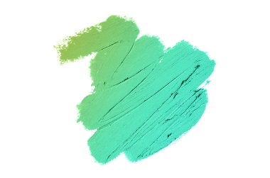 Smear ve ruj veya akrilik boya beyaz izole doku