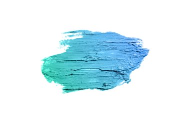 Smear ve ruj veya akrilik boya beyaz izole doku