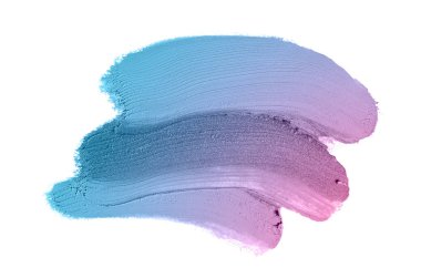 Smear ve ruj veya akrilik boya beyaz izole doku