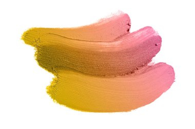 Smear ve ruj veya akrilik boya beyaz izole doku