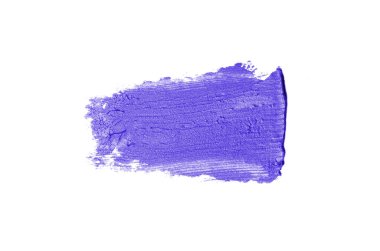 Yayma ve doku ruj veya akrilik boya beyaz arka plan üzerinde izole. Kontur lipgloss ya da sıvı oje renk örneği leke örneği. Güzellik kozmetik tasarım için öğe. Menekşe rengi