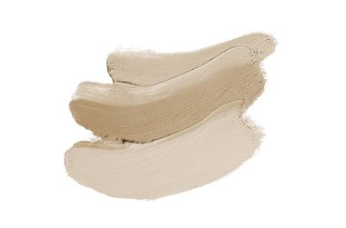 Smear ve ruj veya akrilik boya beyaz izole doku