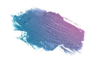 Smear ve ruj veya akrilik boya beyaz izole doku