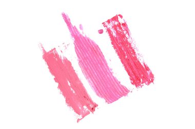 Smear ve ruj veya akrilik boya beyaz izole doku