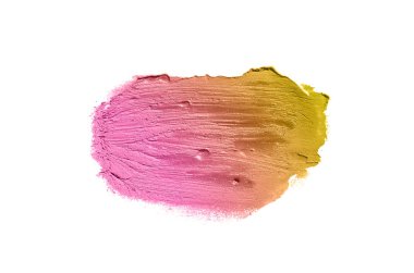 Smear ve ruj veya akrilik boya beyaz izole doku