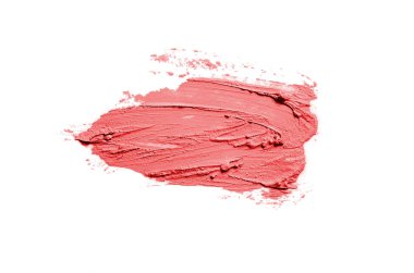 Smear ve ruj veya akrilik boya beyaz izole doku