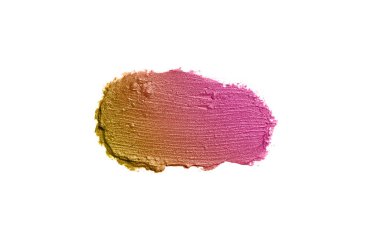 Smear ve ruj veya akrilik boya beyaz izole doku