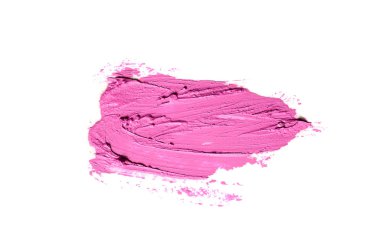 Smear ve ruj veya akrilik boya beyaz izole doku